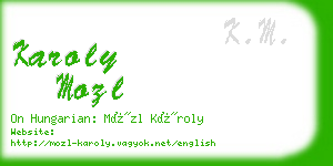karoly mozl business card
